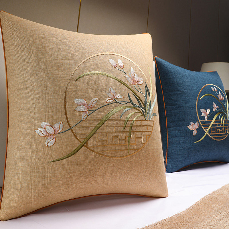 中式沙发大抱枕靠垫新中式客厅大靠枕靠背垫卧室床头软包靠背高档