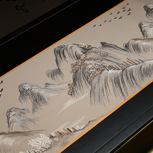 新中国风桌旗无障碍豪华经典茶几坐垫禅宗茶几长咖啡桌桌布茶旗茶