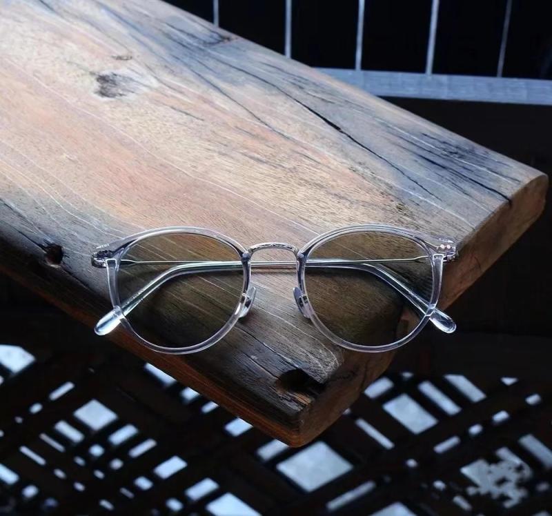 余文乐太阳镜burton纯钛透明眼镜框yp手工近视镜架男复古圆形女