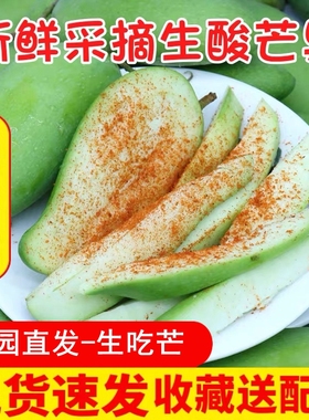 生吃酸芒果新鲜青芒果海南象牙芒脆四季芒辣椒盐孕妇水果5斤包邮