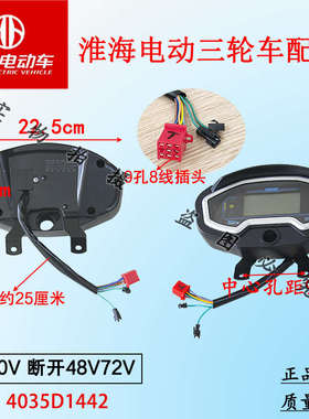淮海电动三轮车专用液晶仪表总成48V60V72V通用