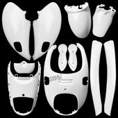 老百姓金龟王全套外壳白色烤漆件内壳灯具飞驰小龟电动车配件直销