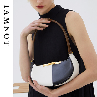 IAMNOT真皮腋下熊猫包春夏女今年流行单肩包2025新款包包高级小众