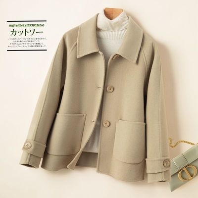 短款精品羊毛呢外套休闲宽松