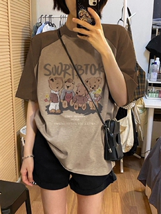 短袖短裤睡衣女夏季两件套卡通可爱纯棉甜美夏女款学生家居服套装