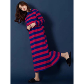 纯棉睡裙女士2026年春秋宽松连衣裙长袖 睡衣休闲圆领家居高级长裙