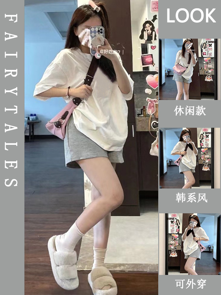 家居服学生纯色套装夏图片