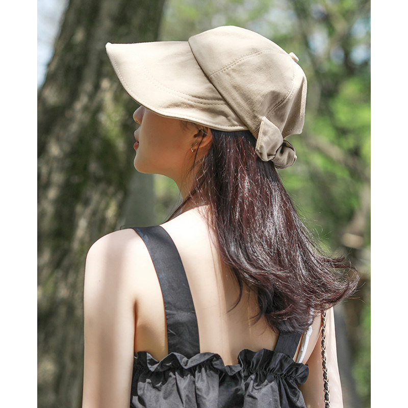 Classy key新加坡设计师联名款遮阳渔夫帽女夏蝴蝶结防晒太