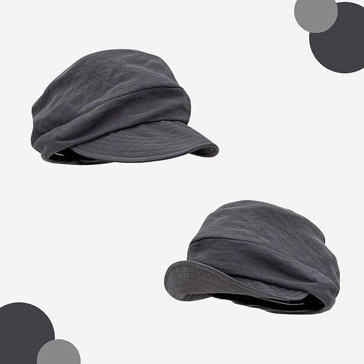 Classy key新加坡设计师联名款褶皱云朵贝雷帽日系小众复古