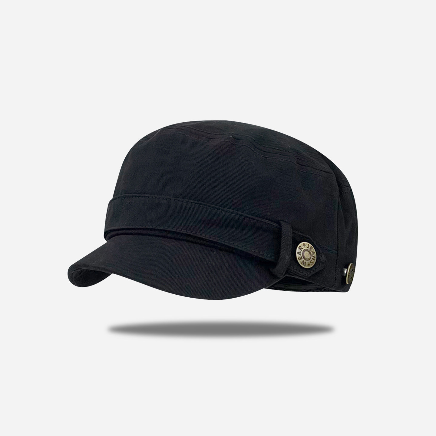 Classy key新加坡设计师联名款复古纽扣平顶马术帽文艺百搭