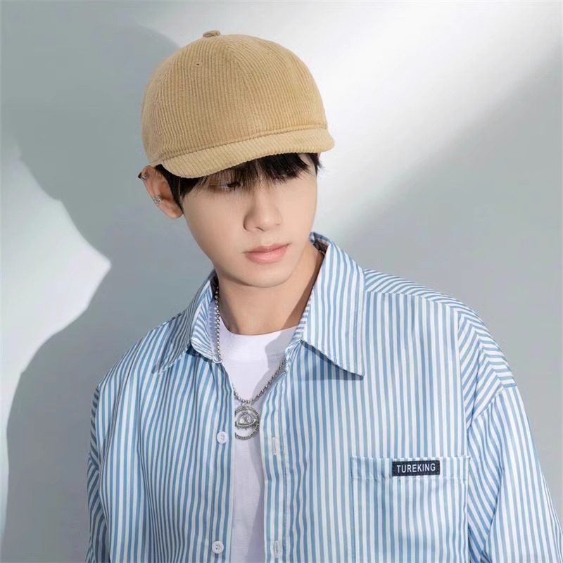 Classy key新加坡设计师联名款灯芯绒棒球帽显脸小鸭舌帽女短檐帽,居家日用,头部防护用品,淘宝优惠券,粉丝福利购,淘宝优惠卷