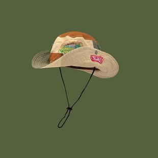 登山帽男 复古贴布撞色渔夫帽亲子款 Classy key新加坡设计师联名款