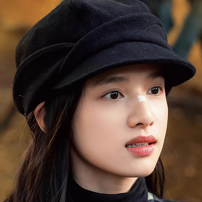 Classy key新加坡设计师联名款张婧仪同款毛呢贝雷帽显脸小