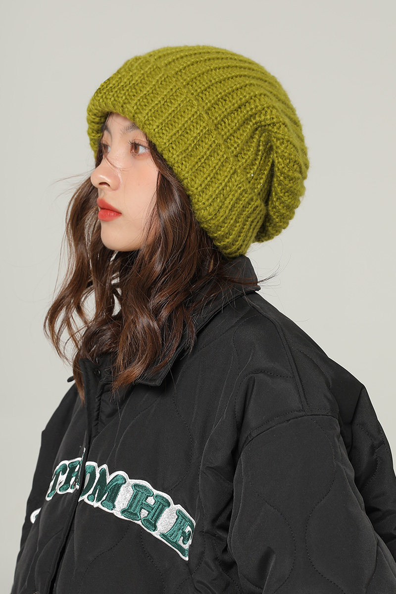 Classy key新加坡设计师联名款纯色针织帽女素颜显白显脸小