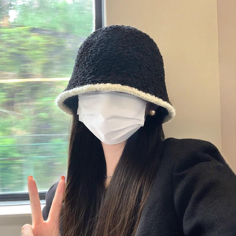 Classy key新加坡设计师联名款针织渔夫帽女秋冬显脸小大头