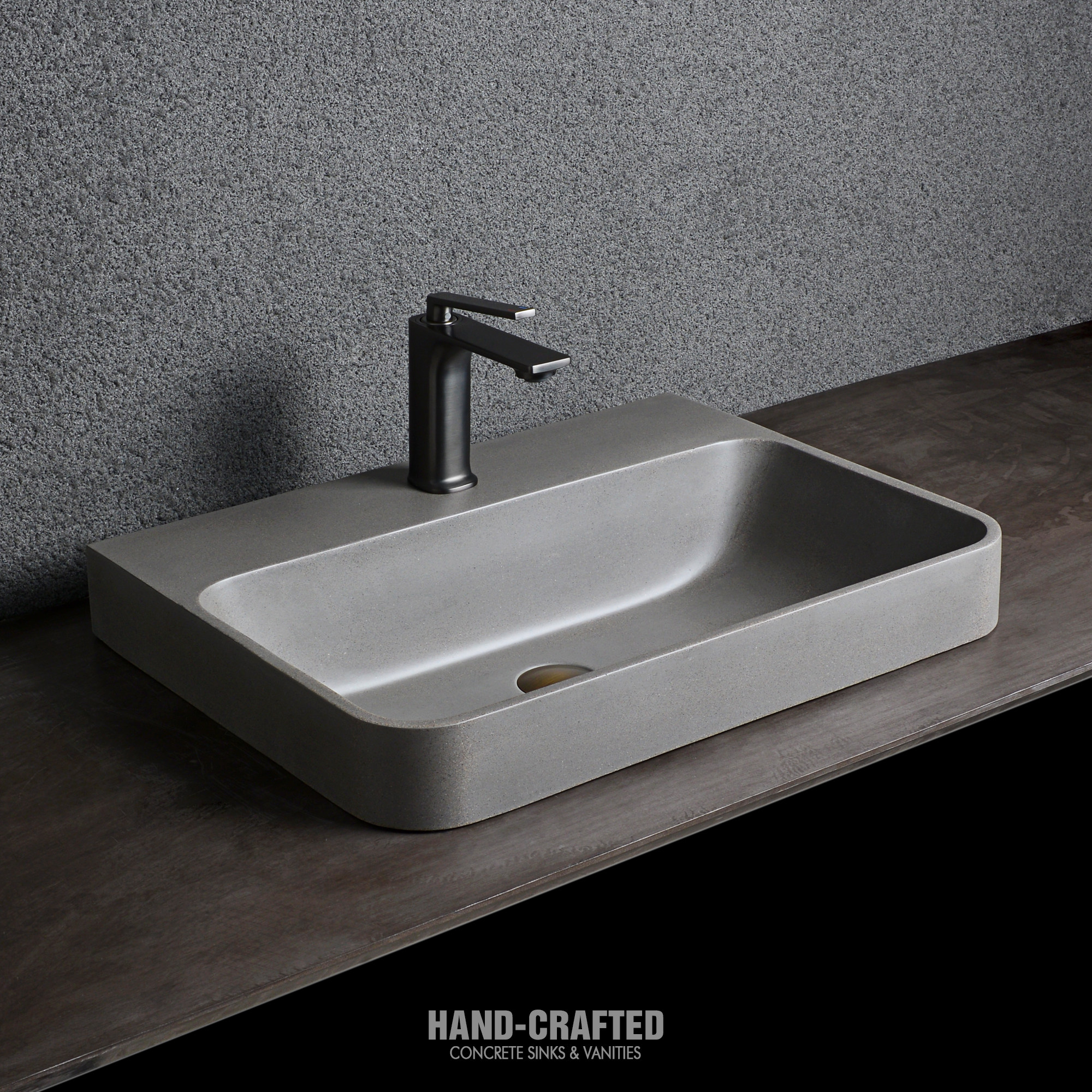 半嵌入式台中盆台面柜盆池洗脸台盆洗手盆洗漱清水混凝土台下单盆