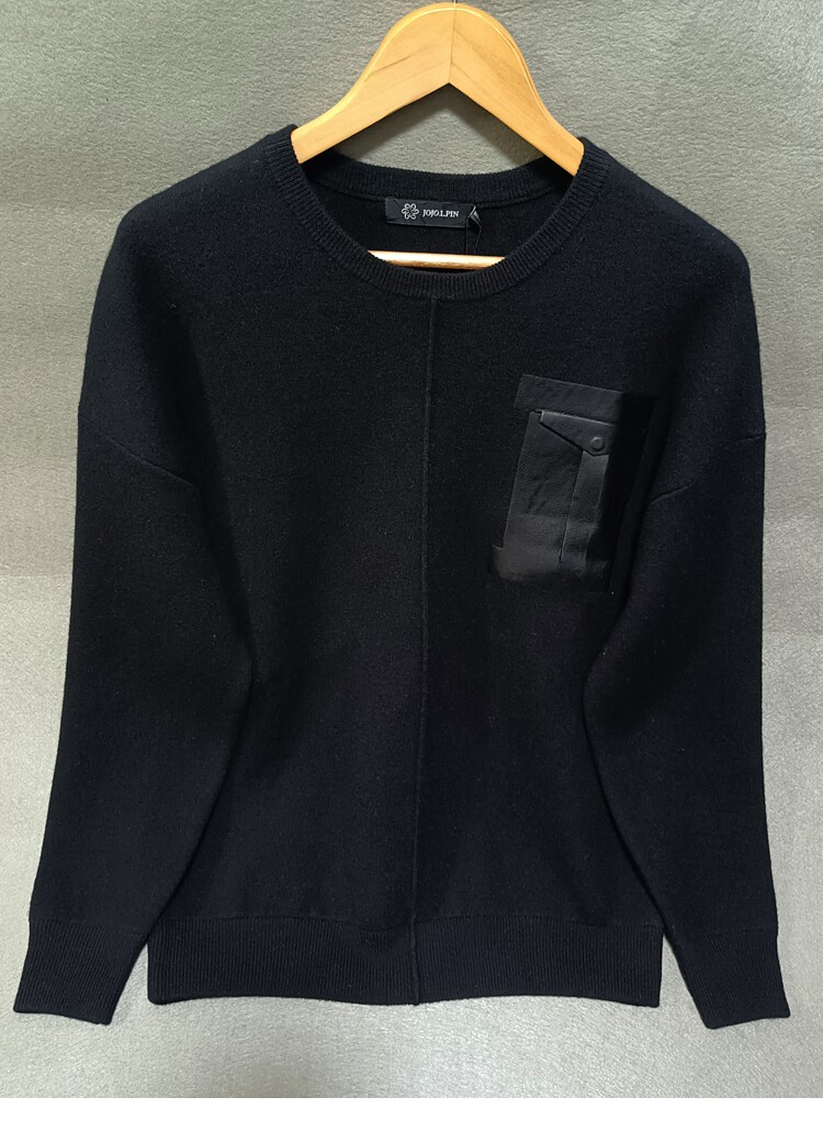 轻奢男生青年长袖套头加厚冬季圆领休闲纯色针织毛衣100%纯羊毛潮