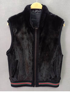 孤品 水貂马甲背心立领真皮皮毛毛皮 男士貂皮大衣毛裘皮皮草坎肩