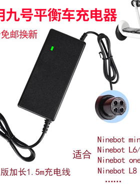 适用于九号电动平衡车充电器MiniPro2/L8通用电源线配件9