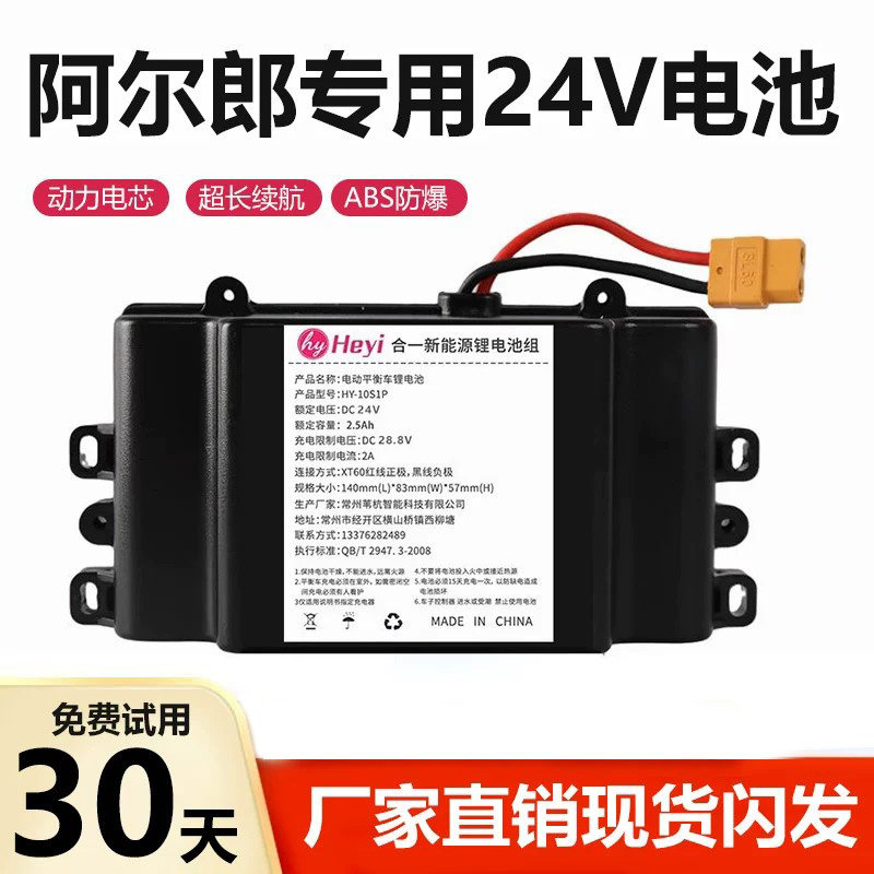 阿尔郎平衡车锂电池24V通用合一原装电瓶安派电动双轮大容量配件