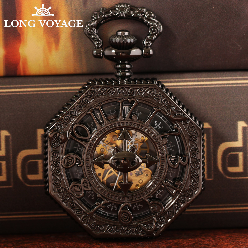 名欧十字架金属机械怀表金属壳