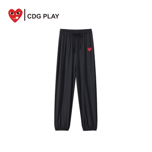 CDG PLAY束脚运动休闲裤2024春新款爱心纯色基础卫衣裤卫裤女