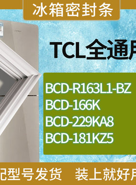 适用TCL冰箱BCD-R163L1-BZ 166K 229KA8 181KZ5门密封条胶条磁条