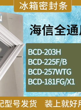 适用海信冰箱BCD-203H 225F/B 257WTG 181FG/X1门密封条磁性胶条