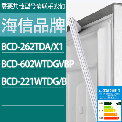 适用海信冰箱BCD-262TDA/X1 602WTDGVBP 221WTDG/B门密封条胶条圈