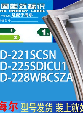适用海尔冰箱BCD-221SCSN 225SDICU1 228WBCSZA门密封条胶条磁条