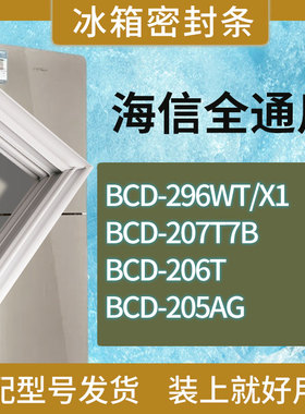 适用海信冰箱BCD-296WT/X1 207T7B 206T 205AG门密封条磁性胶条