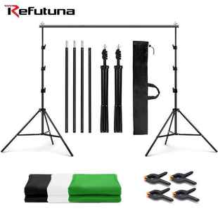 5m绿布大尺寸直播拍照背景布纯色抠像幕布 3米背景架3 锐富图 2.6