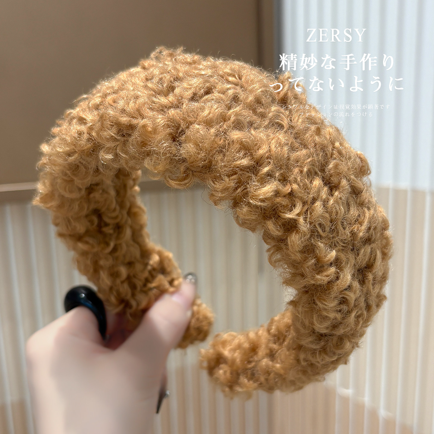 新款冬季宽边羊羔毛发箍女高级感洋气时尚发卡日常高颅顶洗脸头箍