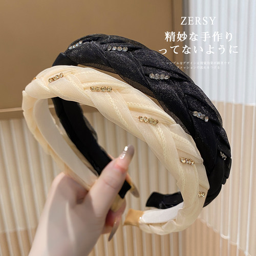 夏季发箍女2025新款简约气质水钻