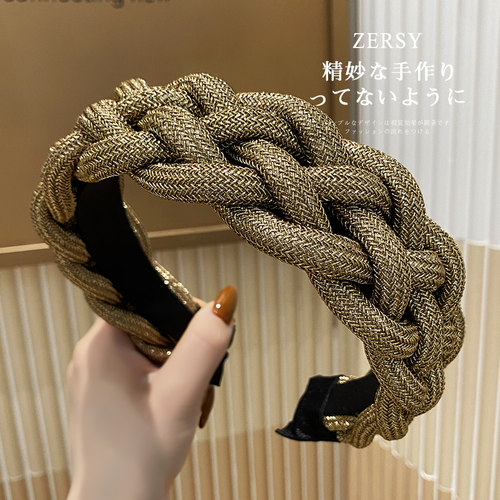 Zersy/佐希金属编织粗绳发箍
