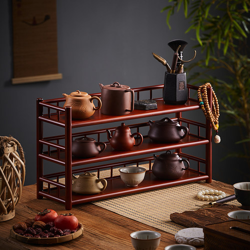 竹制茶具收纳架茶杯架子