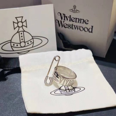 后别针戒指，别针锆石戒指-银M码小荷才露尖尖角