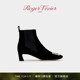 Viv Rangers金属方扣高跟短靴 Vivier RV女鞋 新年礼物 Roger