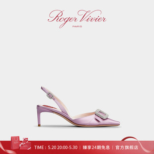 2024新款 Canard丝缎高跟鞋 RV女鞋 Roger Vivier 24期免息 Viv