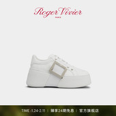 新年礼物 Viv Roger Vivier RV女鞋 Skate方扣休闲鞋 厚底小白鞋