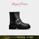 Viv Rangers饰扣厚底皮革机车靴 Vivier RV女鞋 新年礼物 Roger