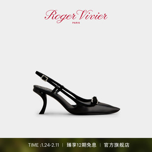 【新年礼物】Roger Vivier/2025秋冬RV女鞋Virgule皮革高跟鞋