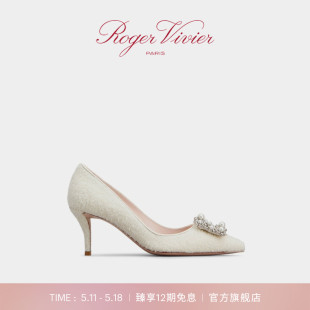 Flower珍珠钻扣高跟鞋 Roger RV女鞋 Vivier