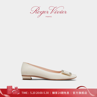 RV女鞋 Vivier Roger Vivier金属扣漆皮单鞋 24期免息 Belle