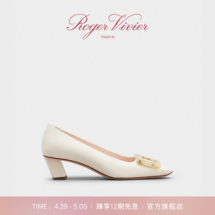 Vivier方头高跟鞋 Belle RV女鞋 Roger Vivier 粗跟单鞋