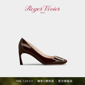 新年礼物 Roger Vivier 2025秋冬RV女鞋 Trompette漆皮高跟鞋