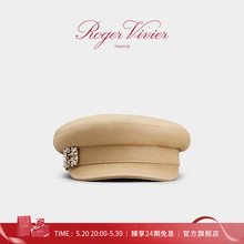 24期免息 Roger Vivier RV配饰Broche Vivier钻扣牛仔布水手帽