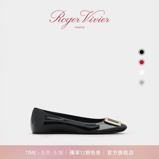 RV女鞋 rv方扣单鞋 Trompette平底漆皮方扣芭蕾舞鞋 Roger Vivier