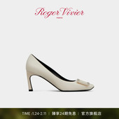 Trompette方扣单鞋 皮革高跟婚鞋 Vivier RV女鞋 新年礼物 Roger
