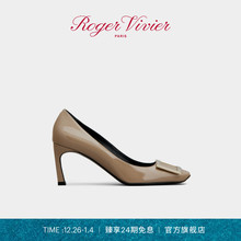【24期免息】Roger Vivier/RV女鞋Trompette方扣漆皮高跟鞋单鞋